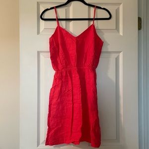 J. Crew Linen Dress in Pink XS NWT